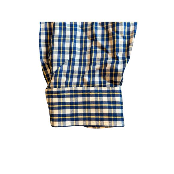 Dockers Blue Yellow White Plaid Long Sleeve Button Down Shirt Men's Size XXL - Picture 5 of 8